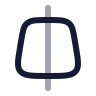 Trapezoid Line Vertical icon preview