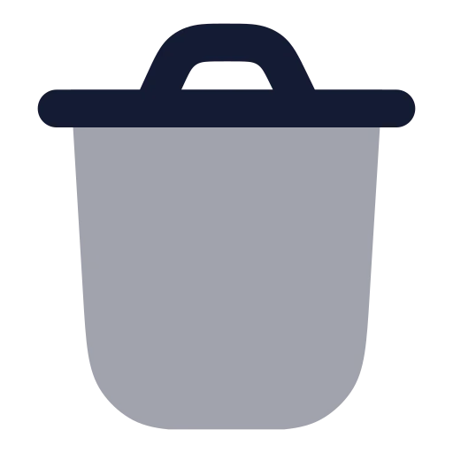 Trash Icon in Bulk Rounded style