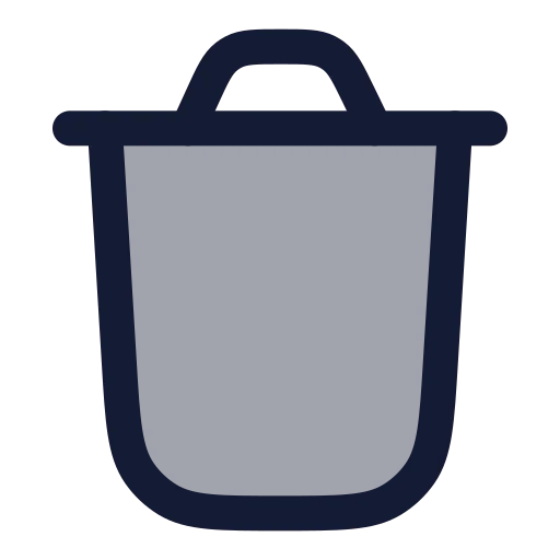 Trash Icon in Duotone Rounded style