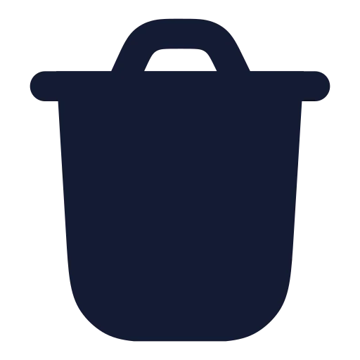 Trash Icon in Solid Rounded style
