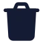 Trash icon with solid standard style