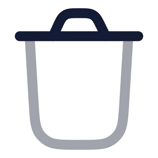 Trash Icon in Twotone Rounded style