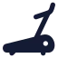 Treadmill icon with solid rounded style