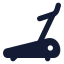Treadmill icon with solid rounded style