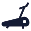 Treadmill icon with solid sharp style