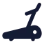 Treadmill icon with solid standard style