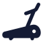 Treadmill icon with solid standard style