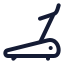 Treadmill icon with stroke rounded style