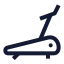 Treadmill icon with stroke sharp style
