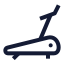 Treadmill icon with stroke sharp style
