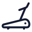 Treadmill icon with stroke standard style