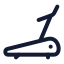Treadmill icon with stroke standard style