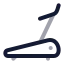 Treadmill icon with twotone rounded style