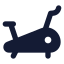Treadmill icon with solid rounded style