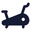 Treadmill icon with solid rounded style