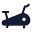 Treadmill icon with solid sharp style