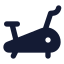 Treadmill icon with solid standard style