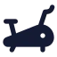Treadmill icon with solid standard style