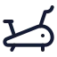Treadmill icon with stroke rounded style