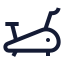 Treadmill icon with stroke sharp style