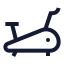 Treadmill icon with stroke sharp style