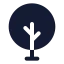 Tree icon with solid rounded style