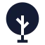 Tree icon with solid sharp style