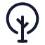 Tree icon with stroke rounded style