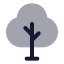 Tree icon with bulk rounded style