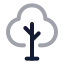 Tree icon with twotone rounded style