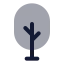 Tree icon with bulk rounded style