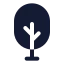 Tree icon with solid standard style