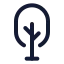 Tree icon with stroke standard style
