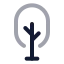 Tree icon with twotone rounded style