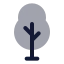 Tree icon with bulk rounded style