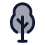 Tree icon with duotone rounded style
