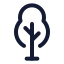Tree icon with stroke rounded style