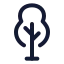 Tree icon with stroke standard style