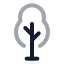 Tree icon with twotone rounded style
