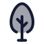 Tree icon with duotone rounded style