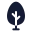 Tree icon with solid standard style