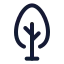 Tree icon with stroke rounded style