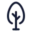 Tree icon with stroke standard style
