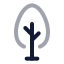Tree icon with twotone rounded style