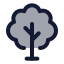 Tree icon with duotone rounded style