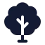 Tree icon with solid standard style