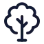 Tree icon with stroke standard style