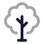 Tree icon with twotone rounded style