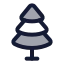 Tree icon with duotone rounded style
