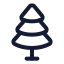 Tree icon with stroke rounded style
